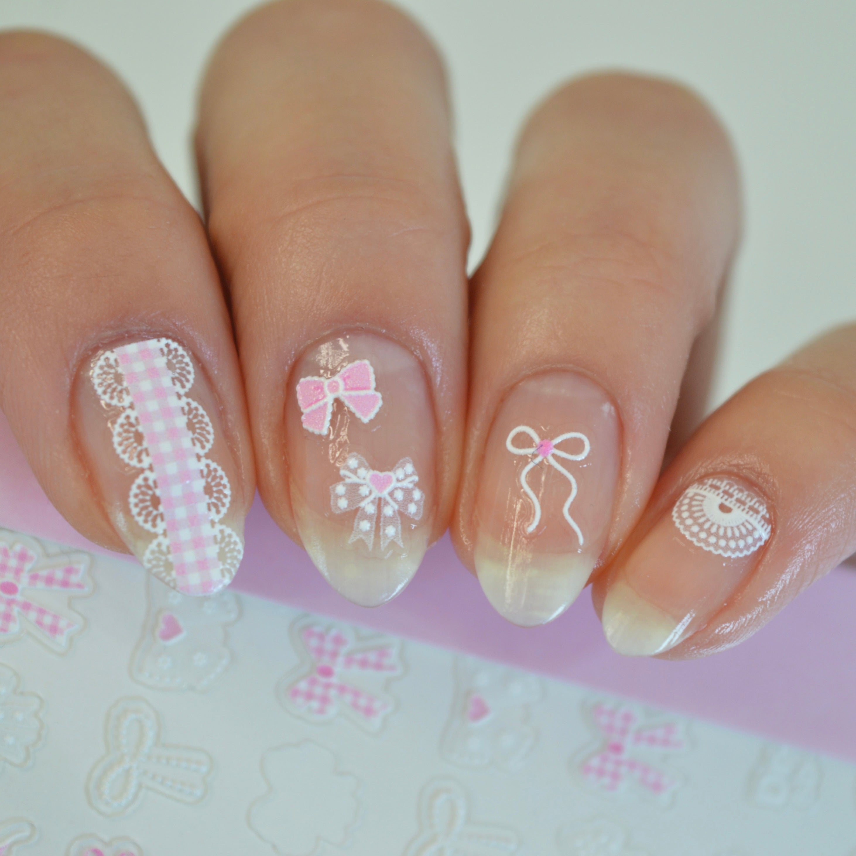 Plaid Dreams Nail Art Sticker