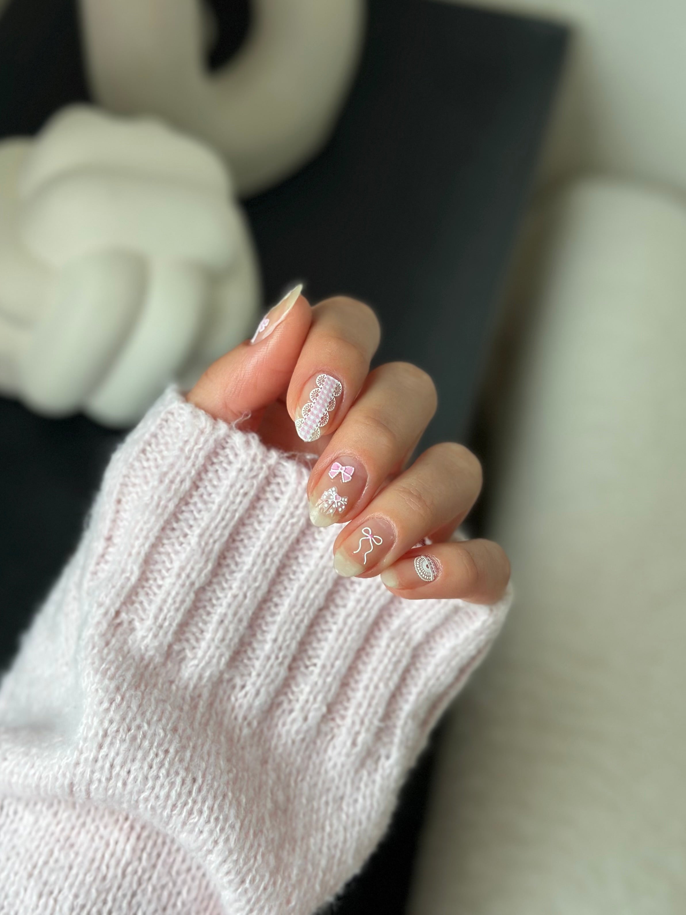 Plaid Dreams Nail Art Sticker