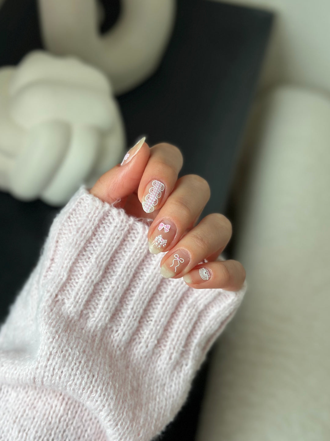 Plaid Dreams Nail Art Sticker