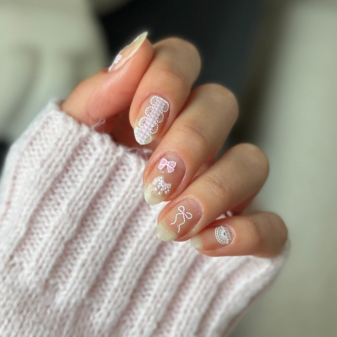 Plaid Dreams Nail Art Sticker