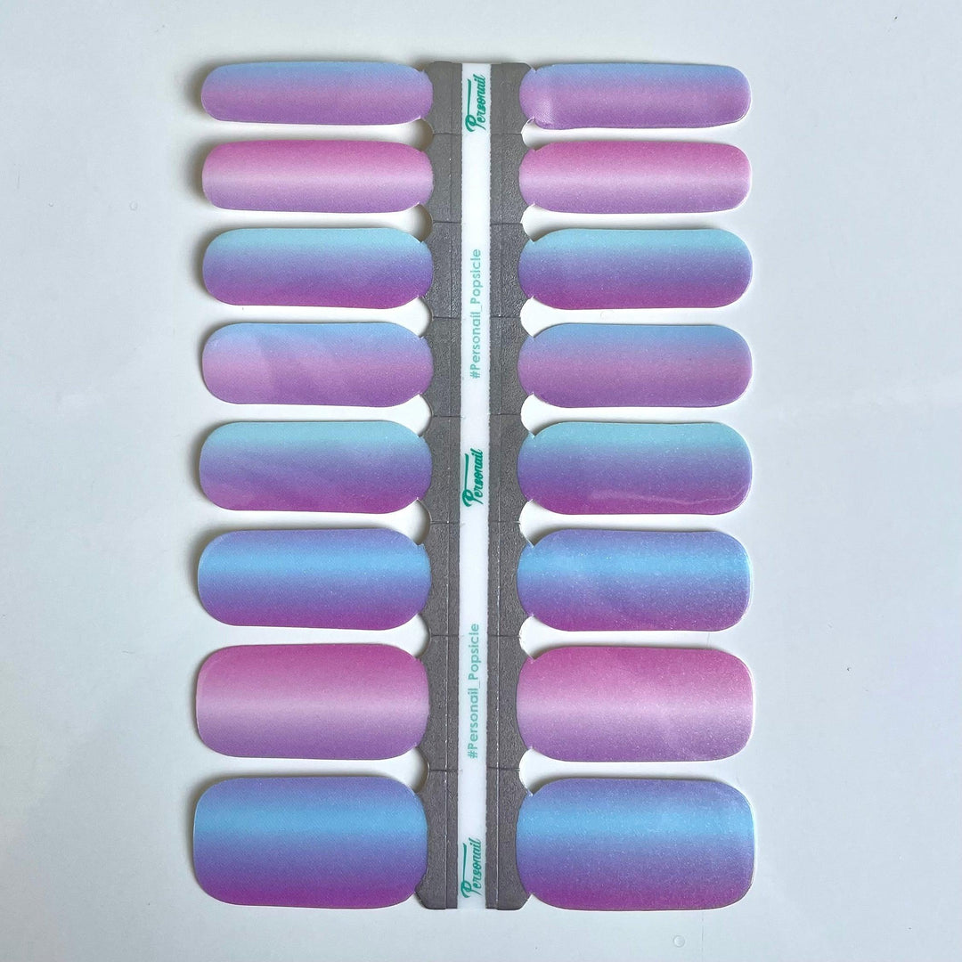 Popsicle | Purple Blue Nail Polish Wraps