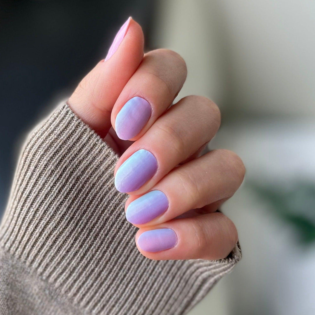 Popsicle | Purple Blue Nail Polish Wraps