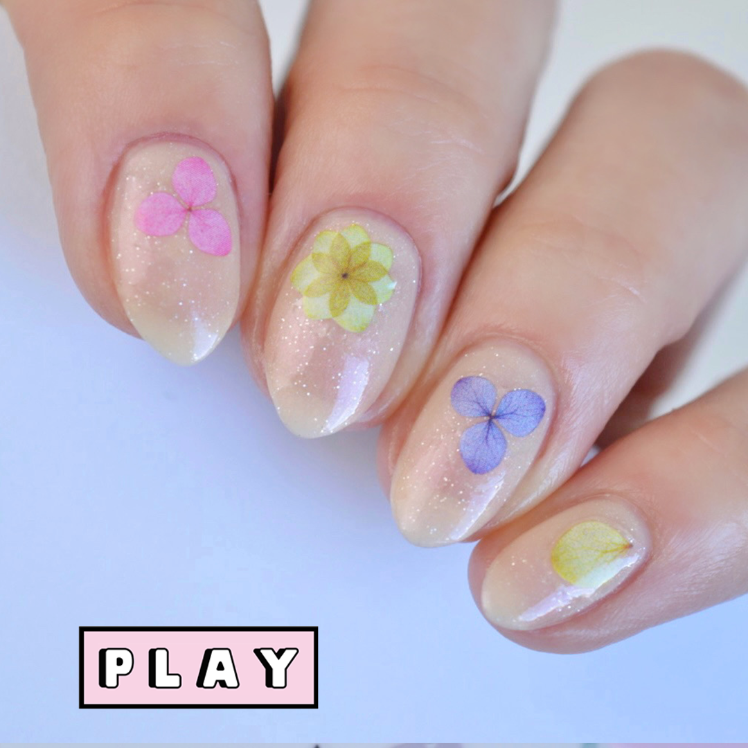 Pressed Leaves PLAY Nail Art Sticker