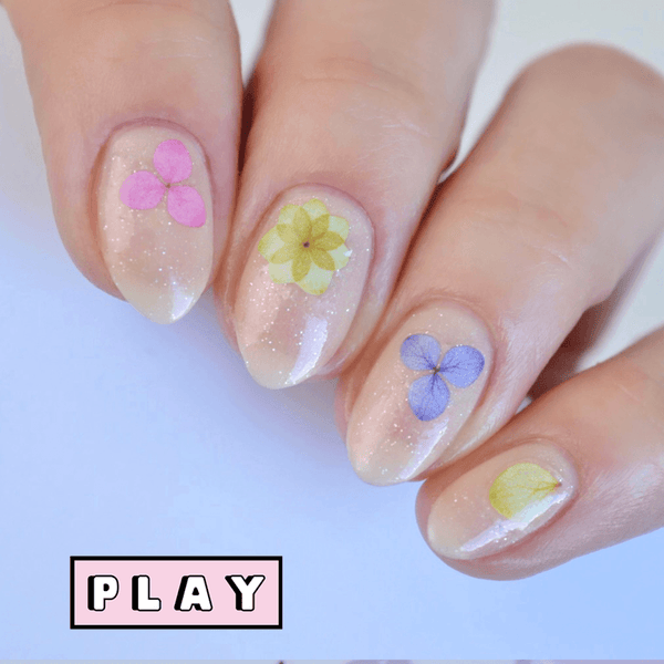 Pressed Leaves PLAY Nail Art Sticker
