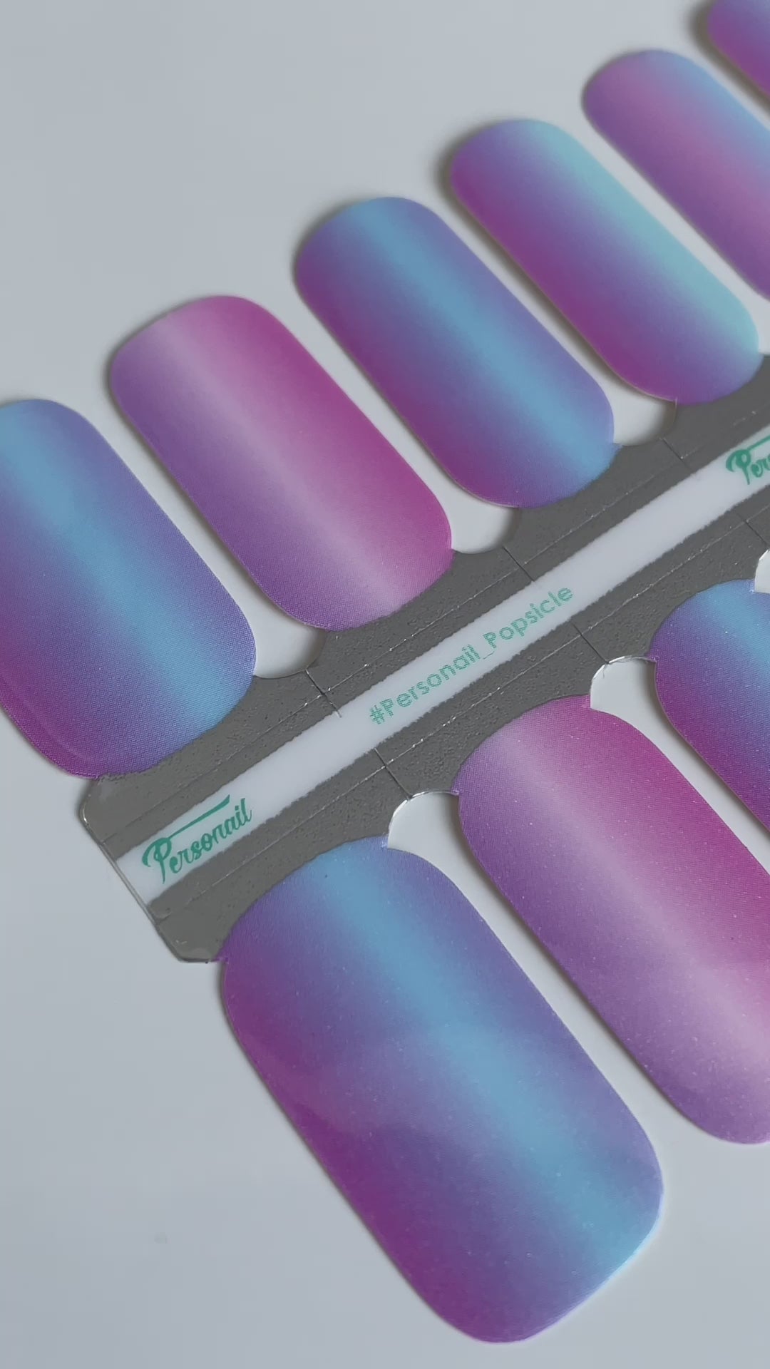 Popsicle | Purple Blue Nail Polish Wraps