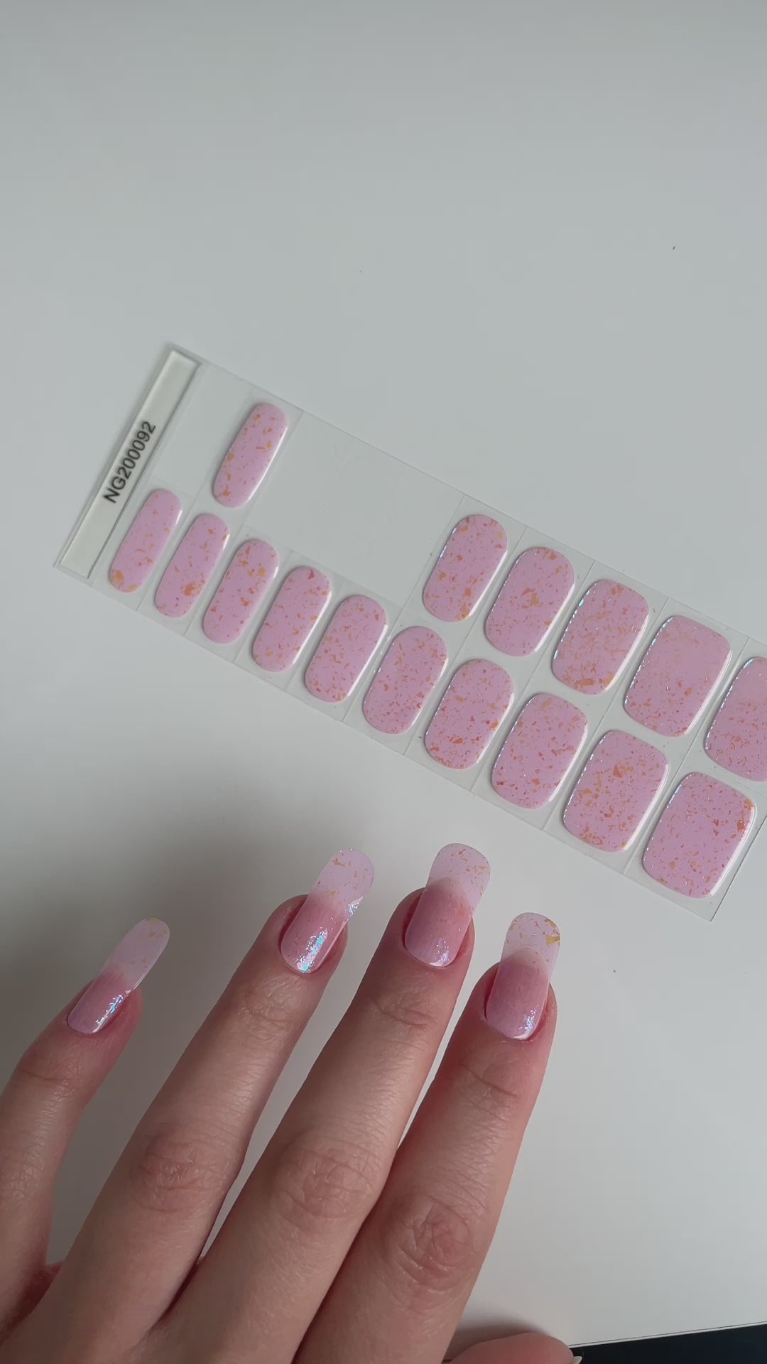 Glass Pink | Super Jellies DIY Hard Semi Cured Gel Nail Wraps