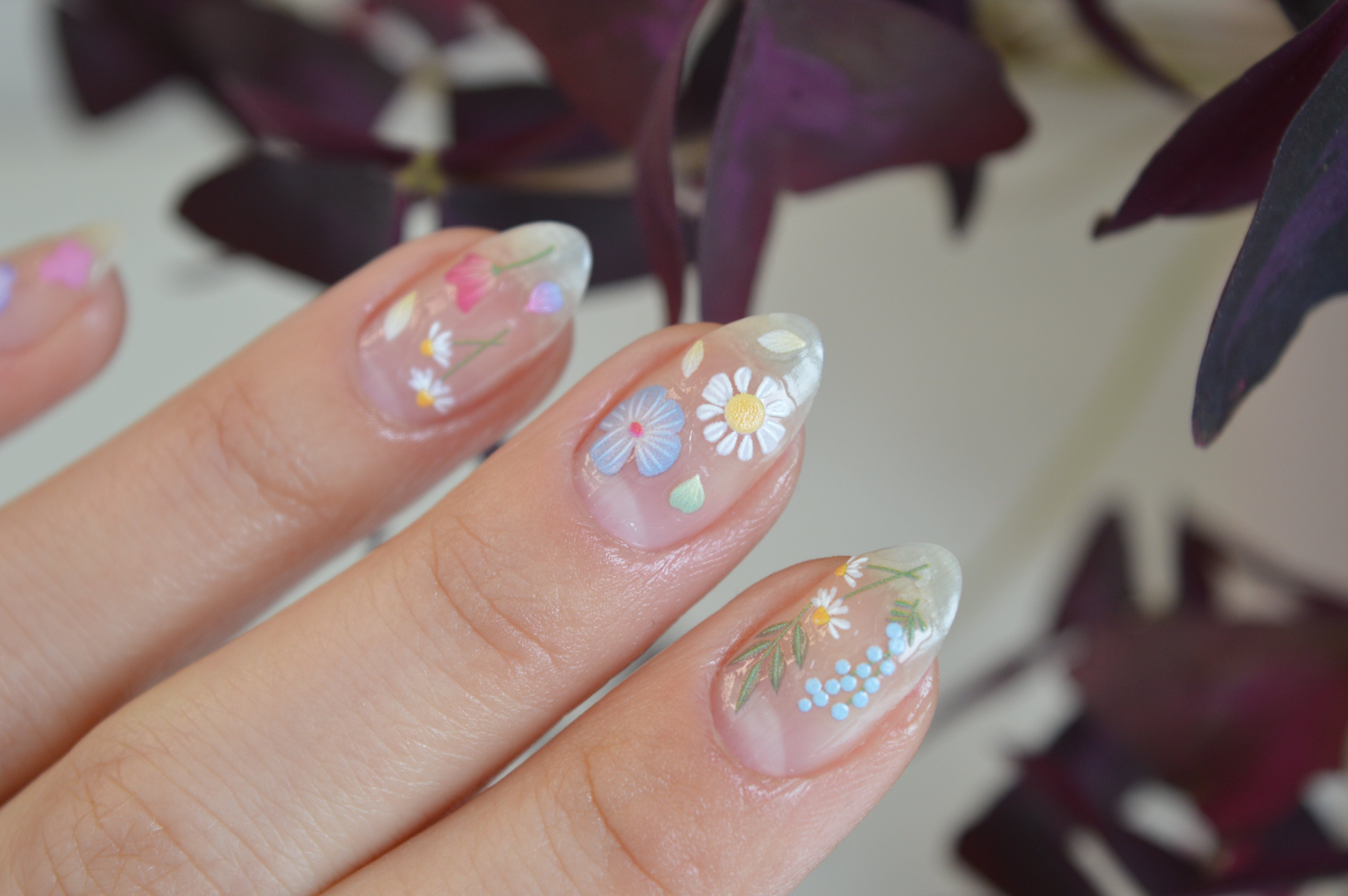 Purple Violet PLAY Nail Art Sticker
