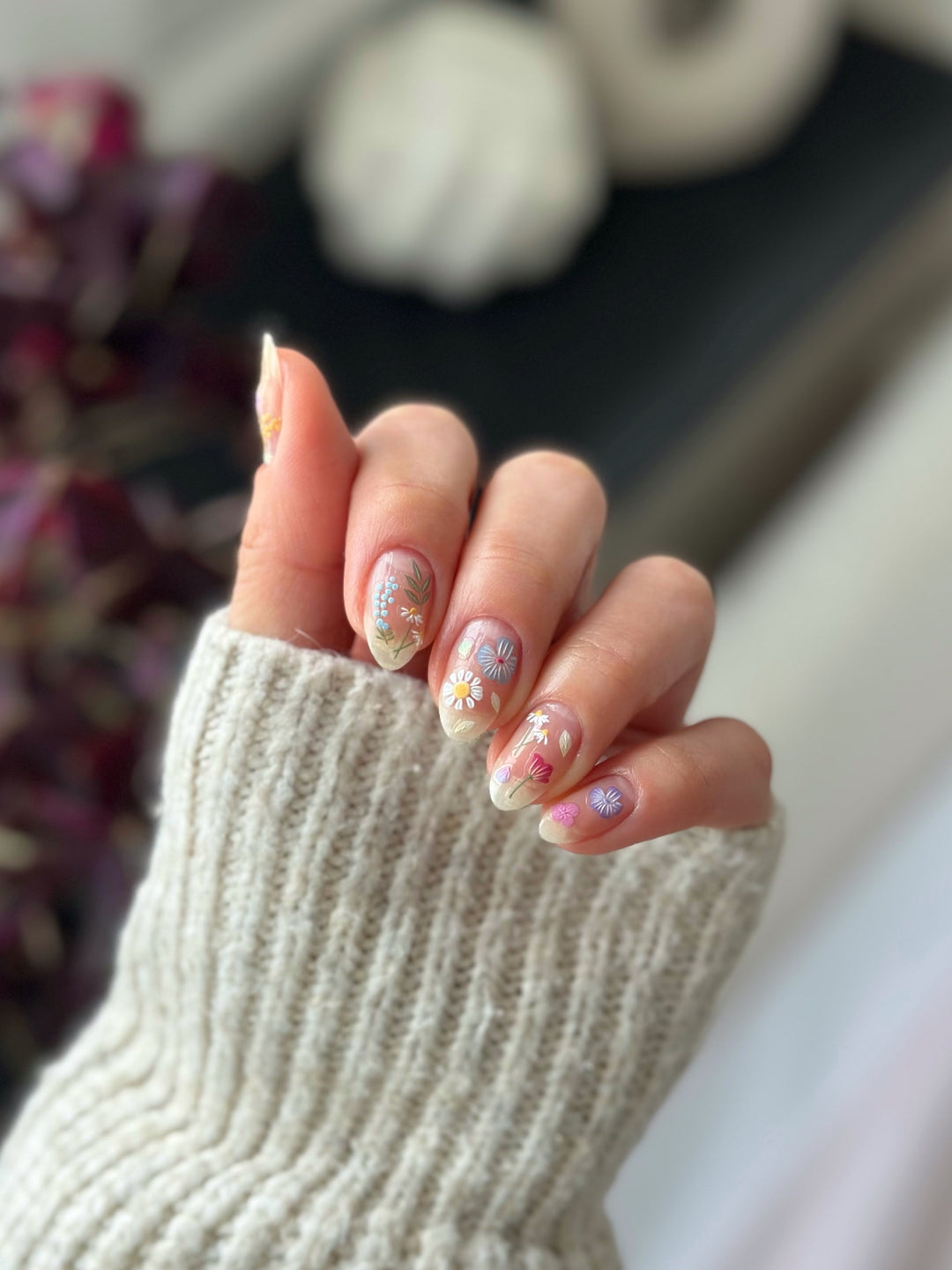 Purple Violet PLAY Nail Art Sticker