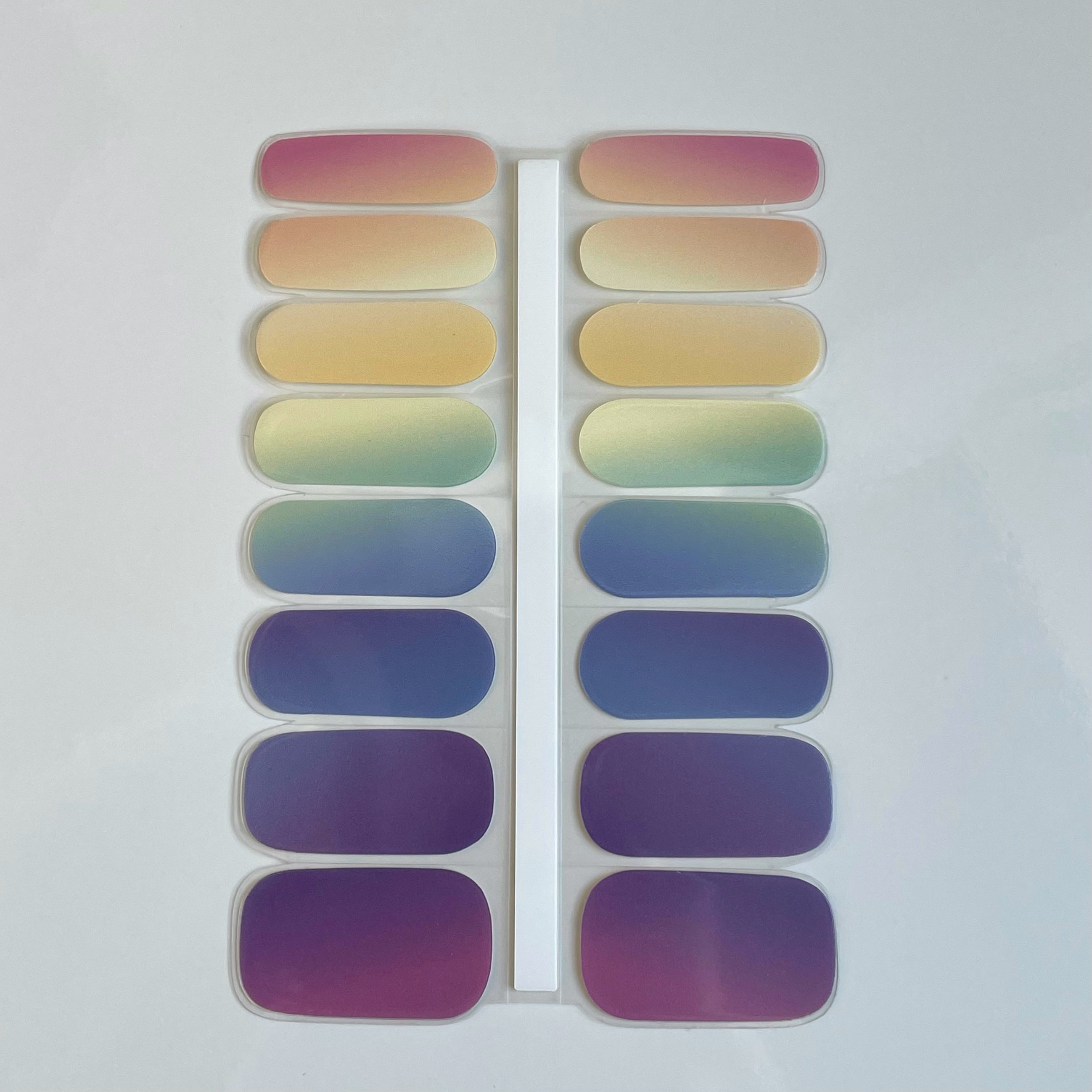 Rainbow Metallic Jellies DIY Semi Cured Gel Nail Wraps