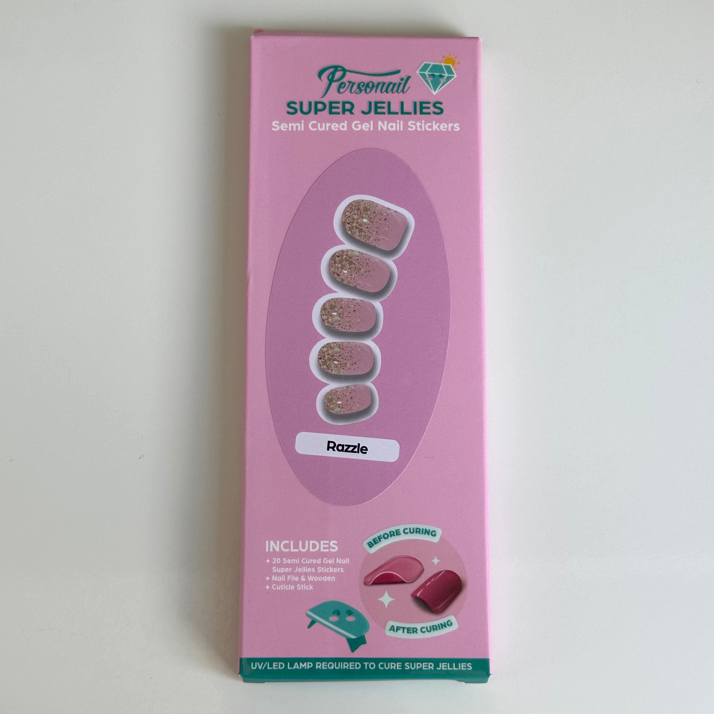 Razzle | Super Jellies DIY Hard Semi Cured Gel Nail Wraps