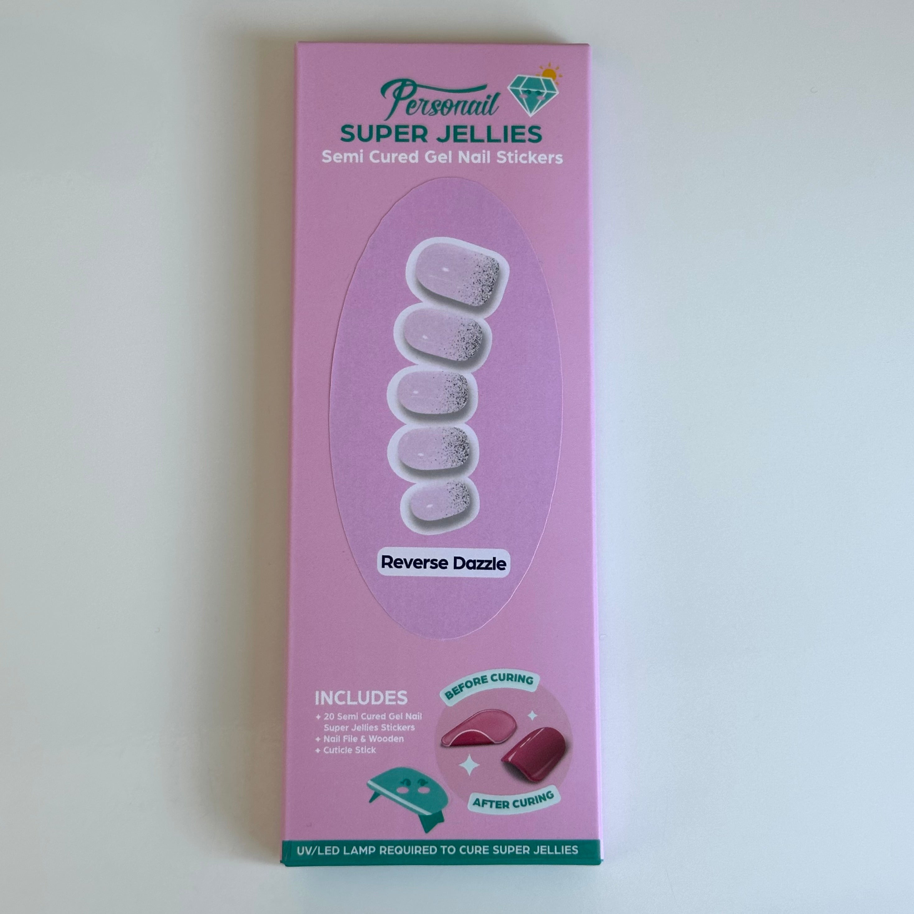 Reverse Dazzle | Super Jellies DIY Hard Semi Cured Gel Nail Wraps