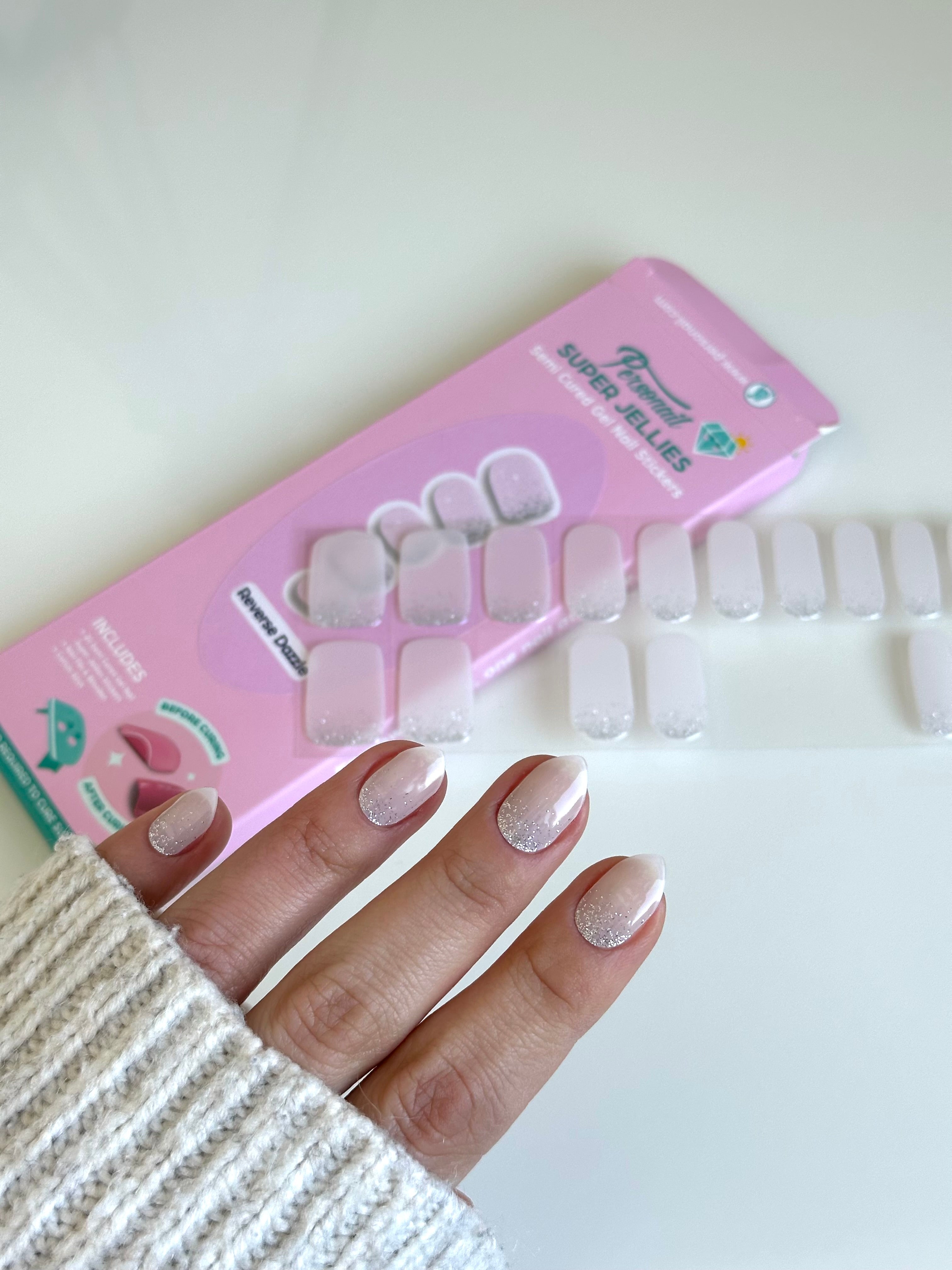 Reverse Dazzle | Super Jellies DIY Hard Semi Cured Gel Nail Wraps