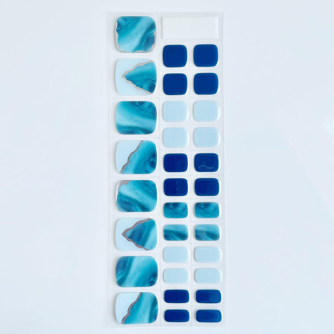 (Pedi/Toes) River Semi Cured Gel Nail Wraps