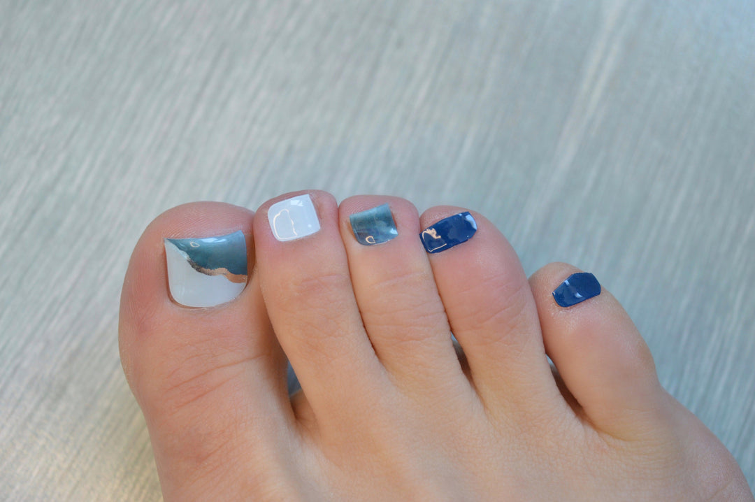 (Pedi/Toes) River Semi Cured Gel Nail Wraps