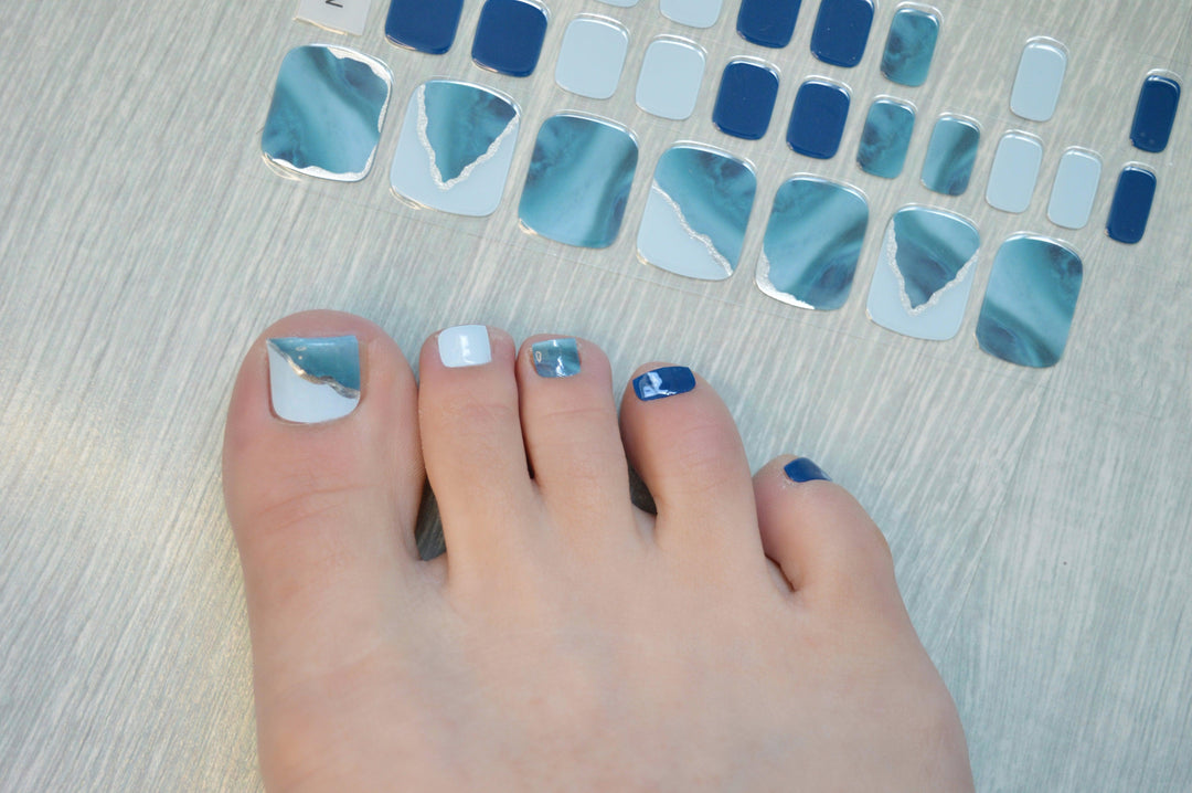 (Pedi/Toes) River Semi Cured Gel Nail Wraps