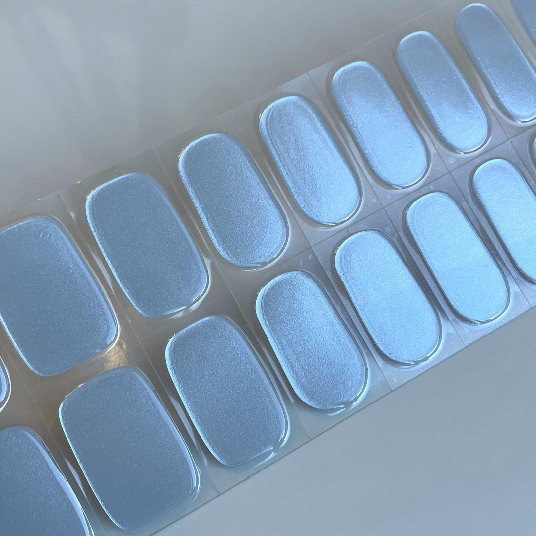 Shiny Grey | Super Jellies DIY Hard Semi Cured Gel Nail Wraps
