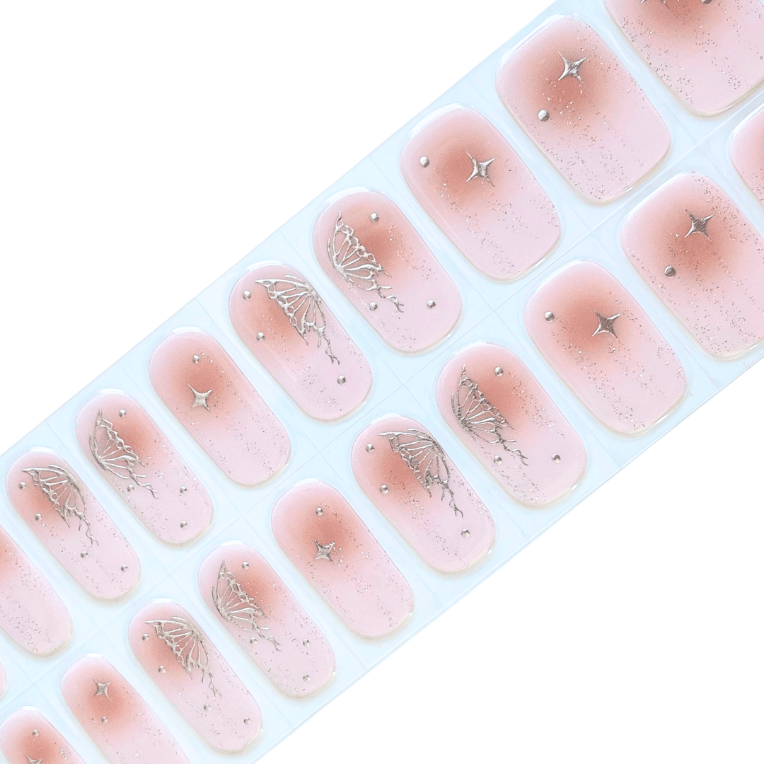 Silver Wings | Secret Garden Super Jellies DIY Hard Semi Cured Gel Nail Wraps