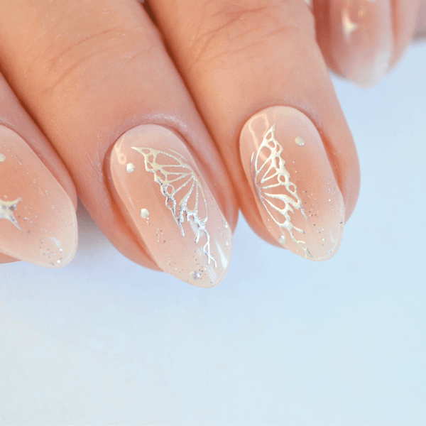 Silver Wings | Super Jellies DIY Hard Semi Cured Gel Nail Wraps