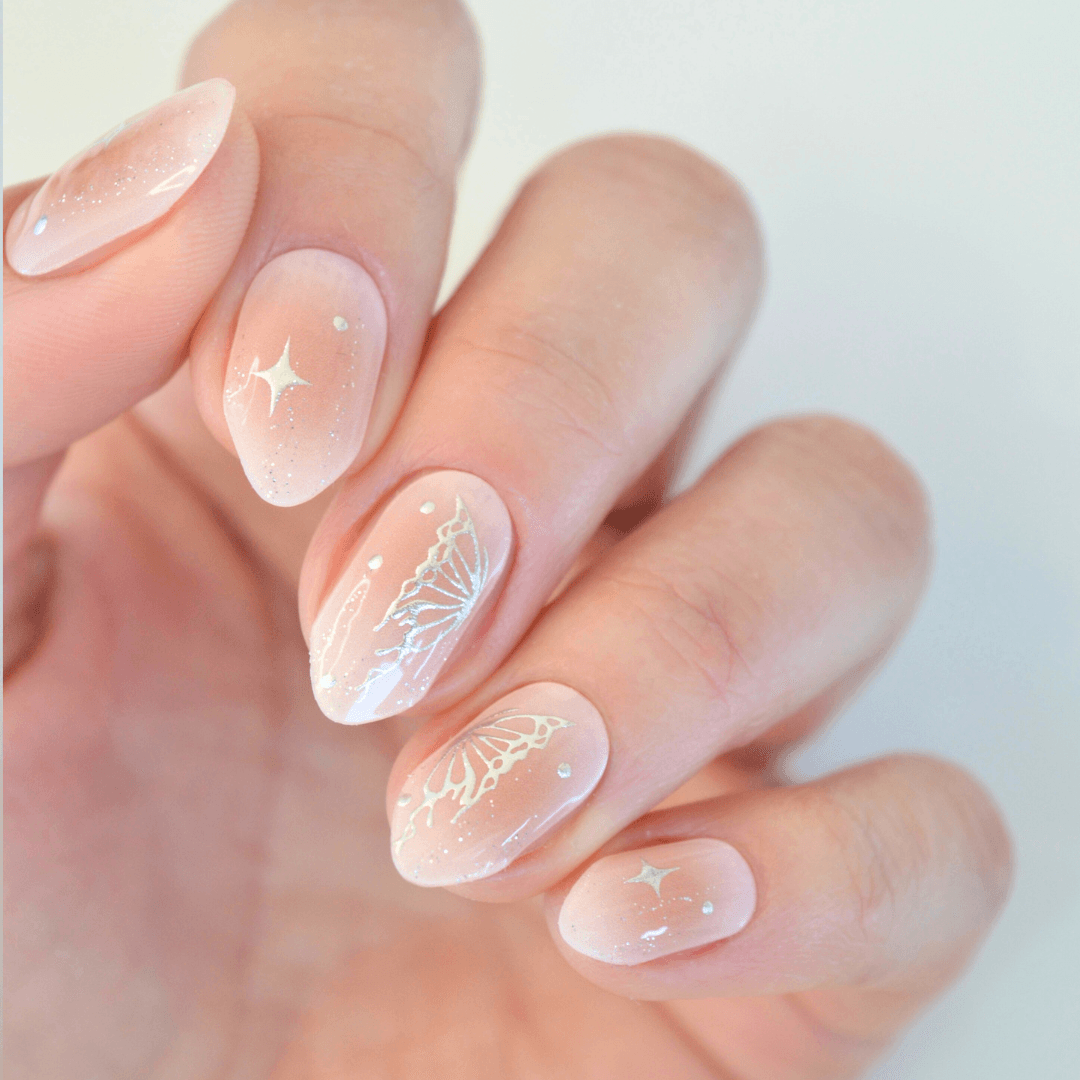 Silver Wings | Secret Garden Super Jellies DIY Hard Semi Cured Gel Nail Wraps