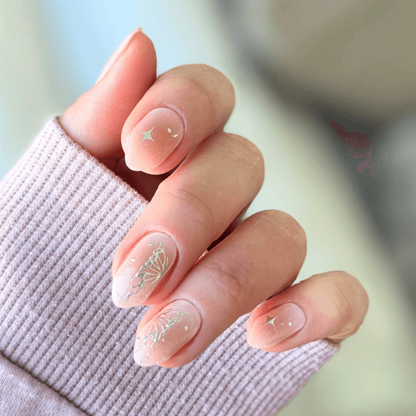 Silver Wings | Super Jellies DIY Hard Semi Cured Gel Nail Wraps