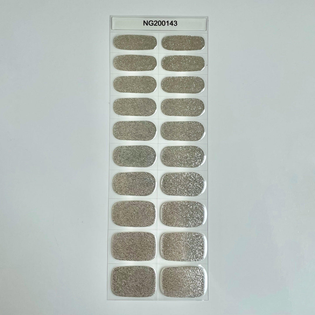 Sleek Silver | Super Jellies DIY Hard Semi Cured Gel Nail Wraps