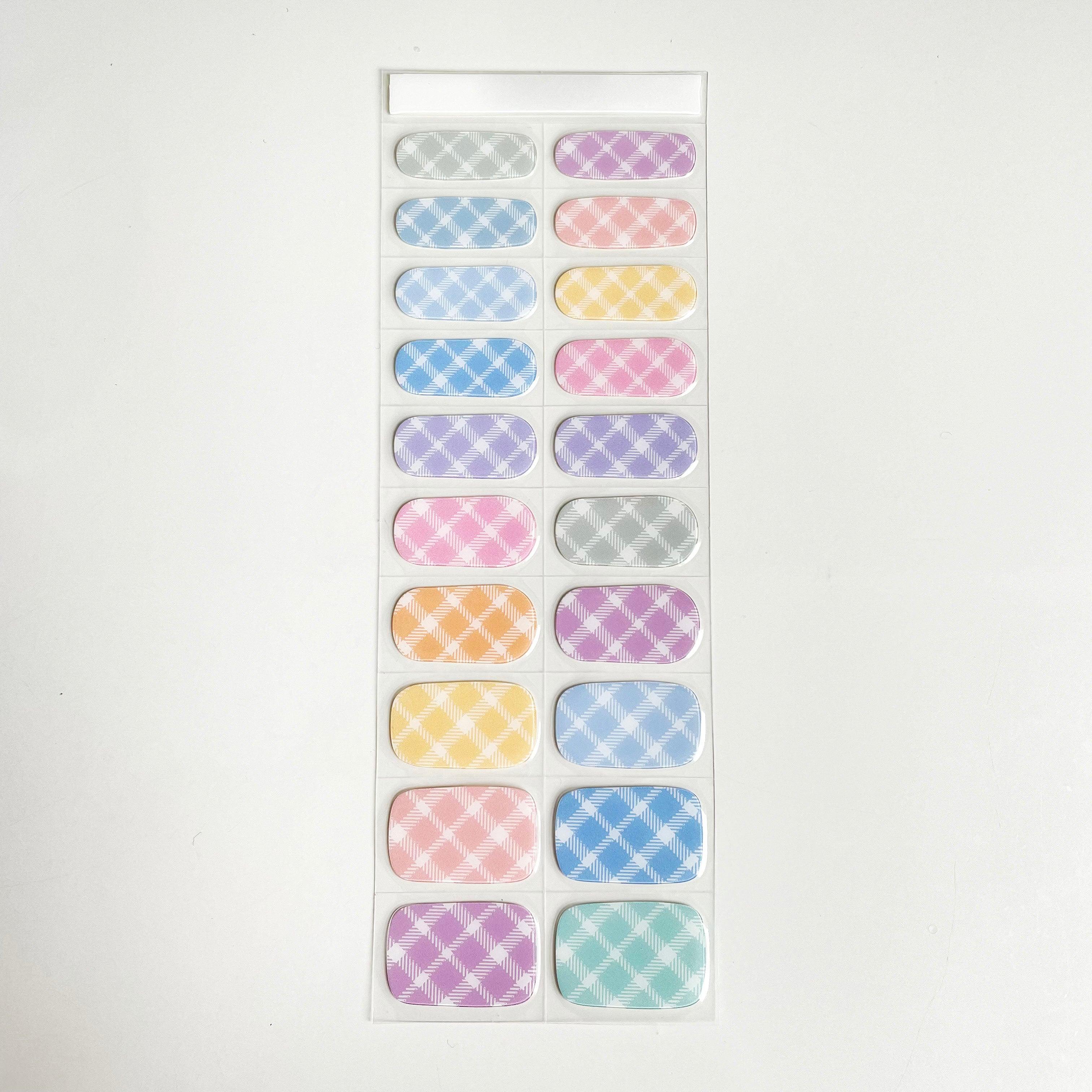 Springtime Plaid | Super Jellies DIY Hard Semi Cured Gel Nail Wraps