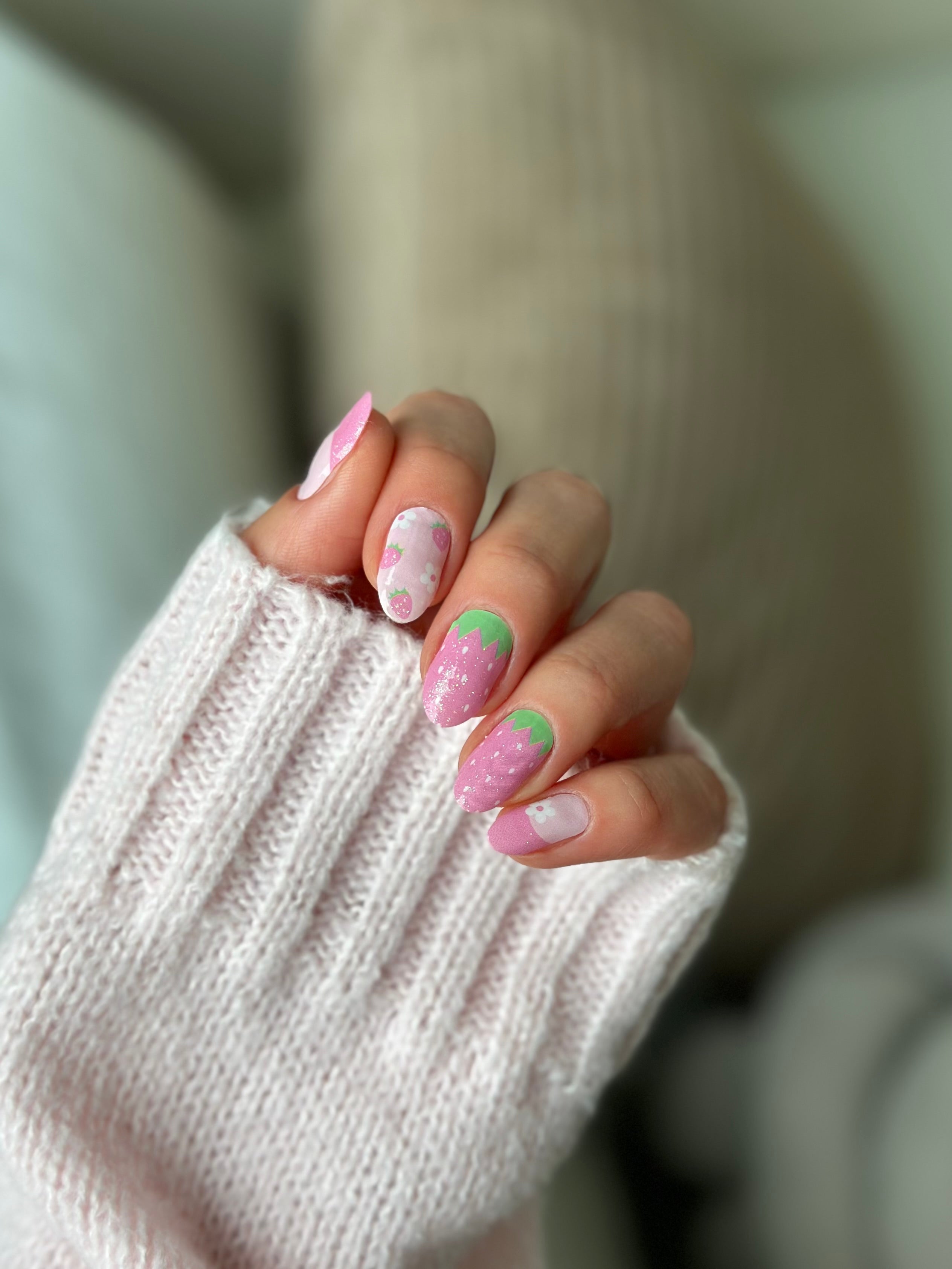 KIDS Strawberry Milk  | Nail Polish Wraps