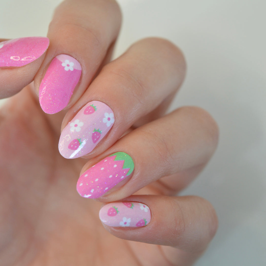 KIDS Strawberry Milk  | Nail Polish Wraps