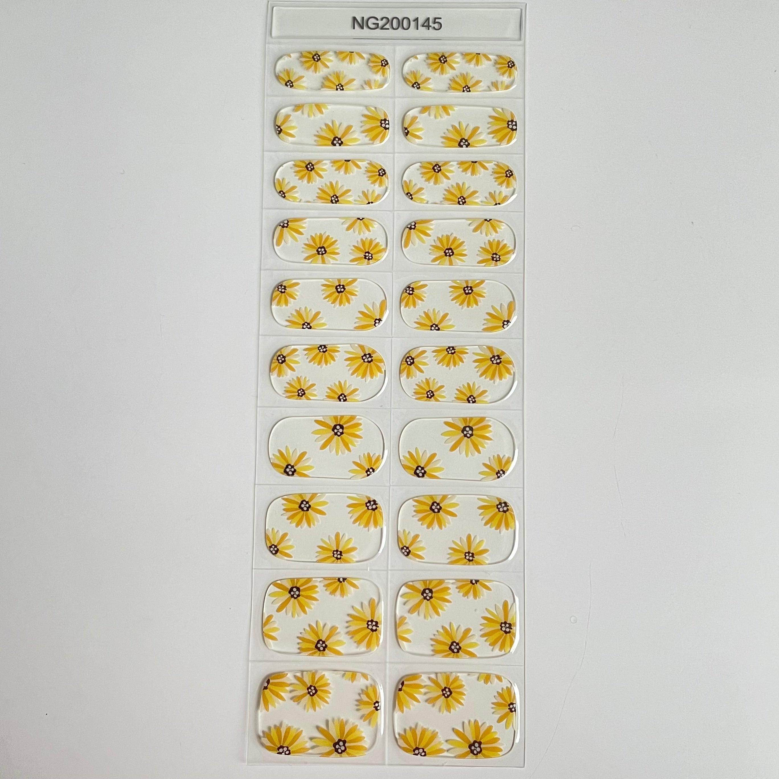 Sunshine | Sunflower Super Jellies DIY Hard Semi Cured Gel Nail Wraps