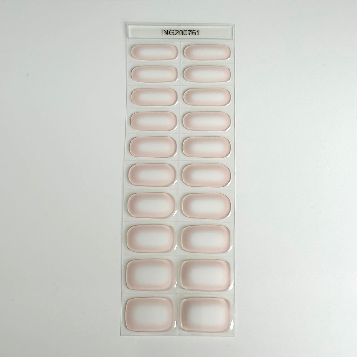 Timeless milky pink ombre gel nail wraps