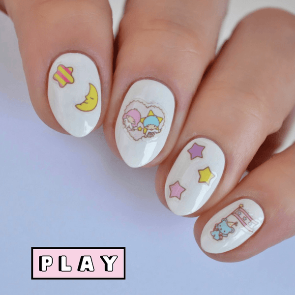 Twin Star PLAY Nail Art Sticker