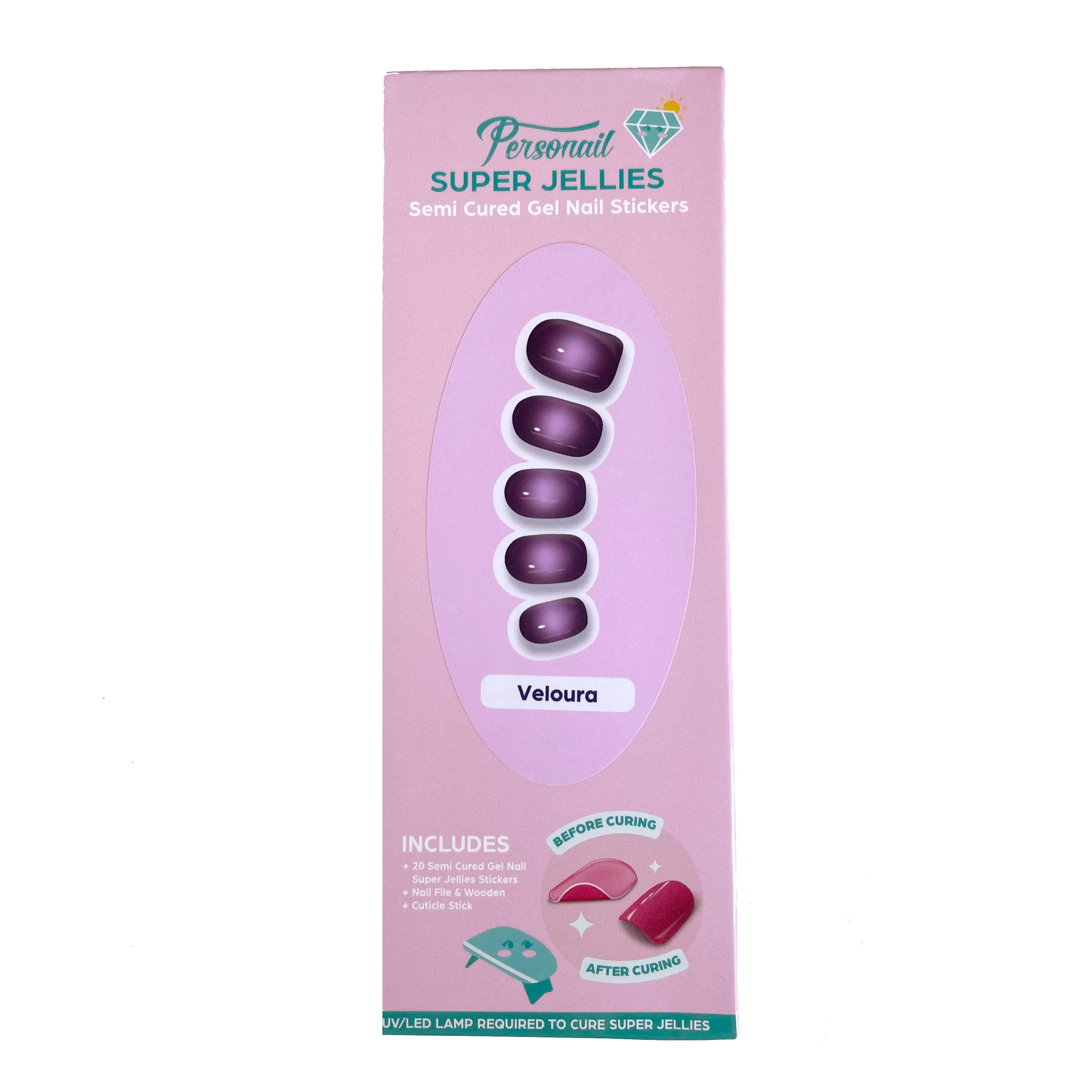 Veloura | Super Jellies DIY Hard Semi Cured Gel Nail Wraps