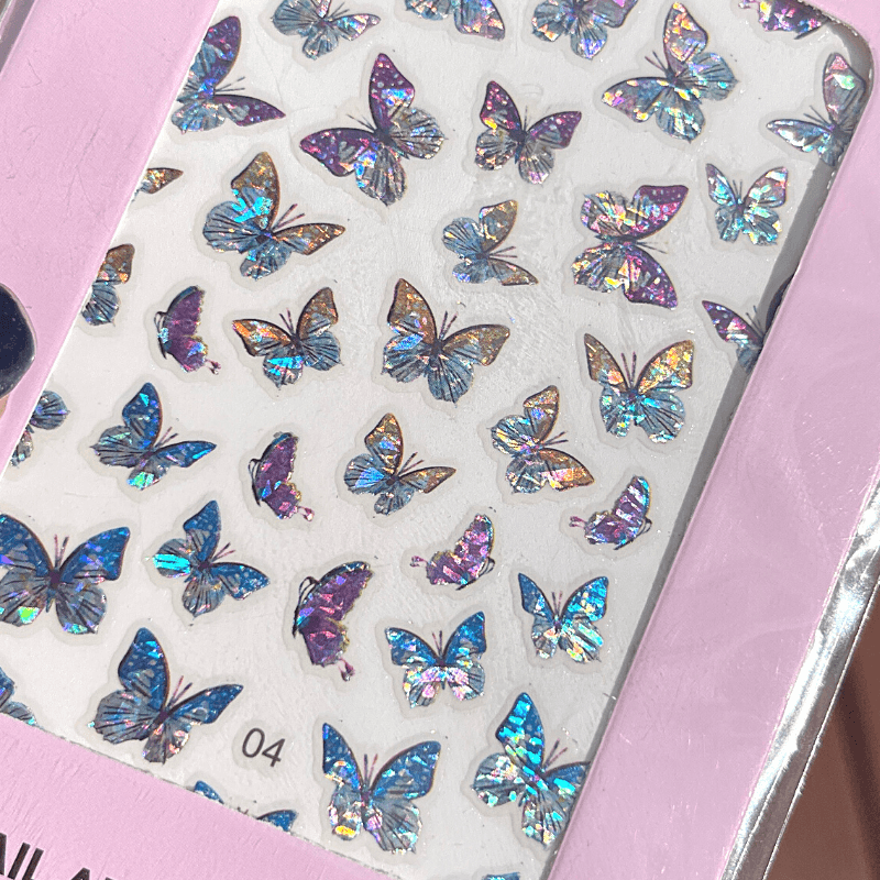 Butterfly Crystal PLAY Nail Art Sticker