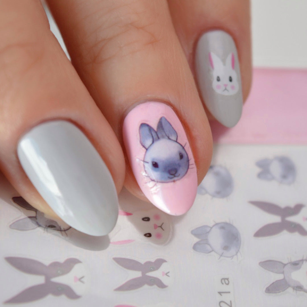 Bunny PLAY Nail Art Sticker