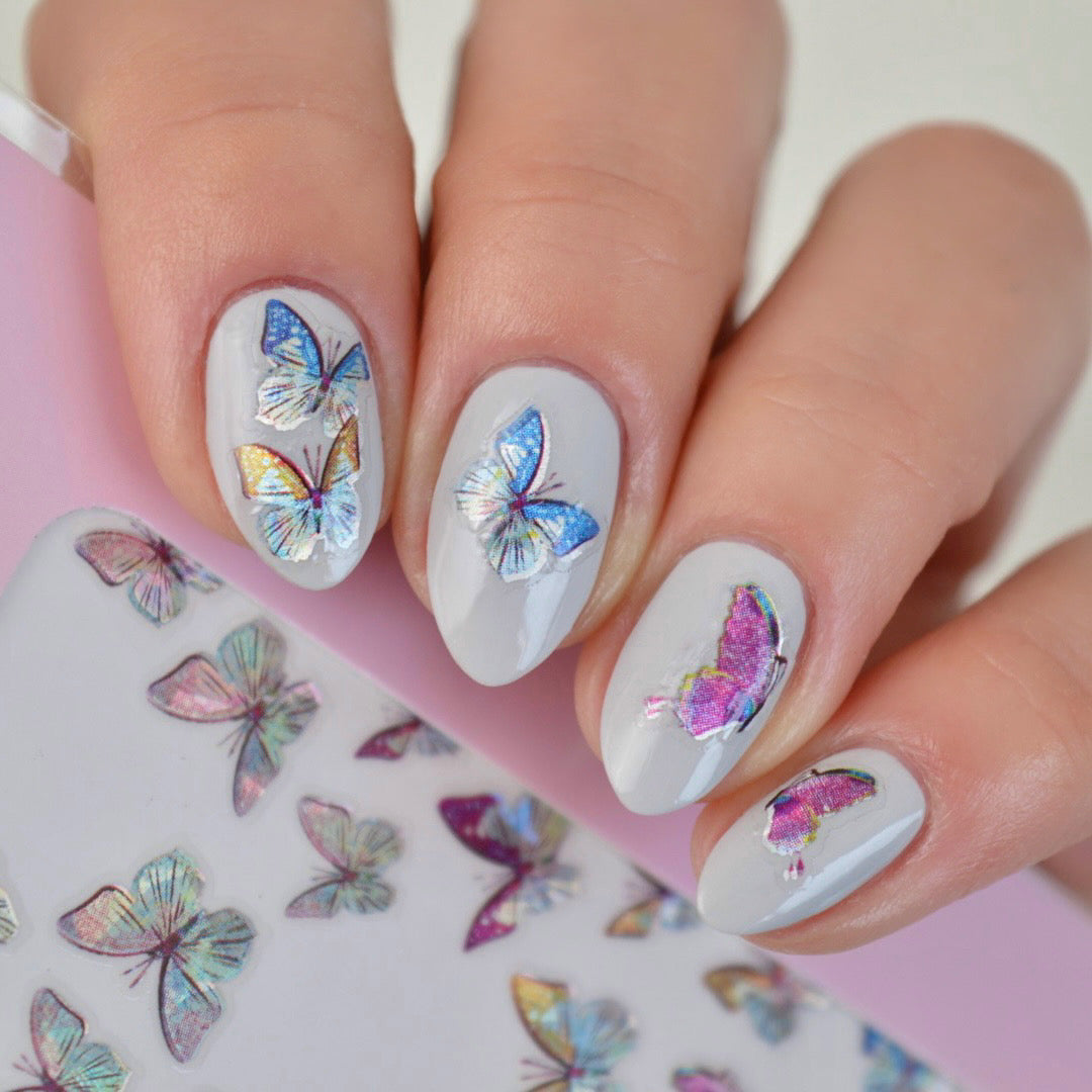 PiggieLuv: Reciprocal gradient butterfly nail art for Picture Polish  Challenge