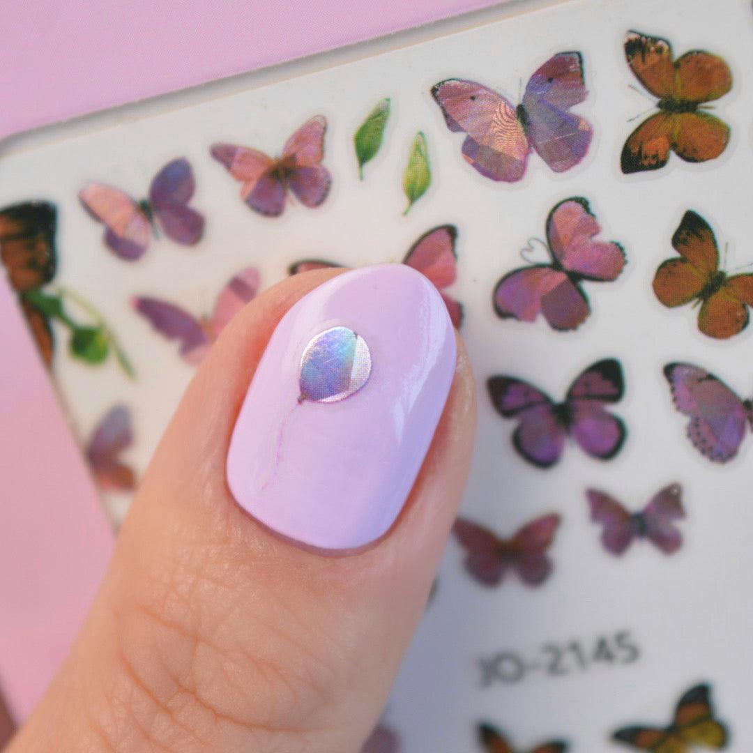 Butterfly Lavender PLAY Nail Art Sticker