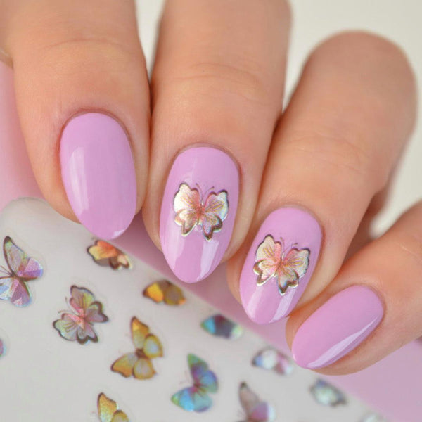 Butterfly Rainbow PLAY Nail Art Sticker