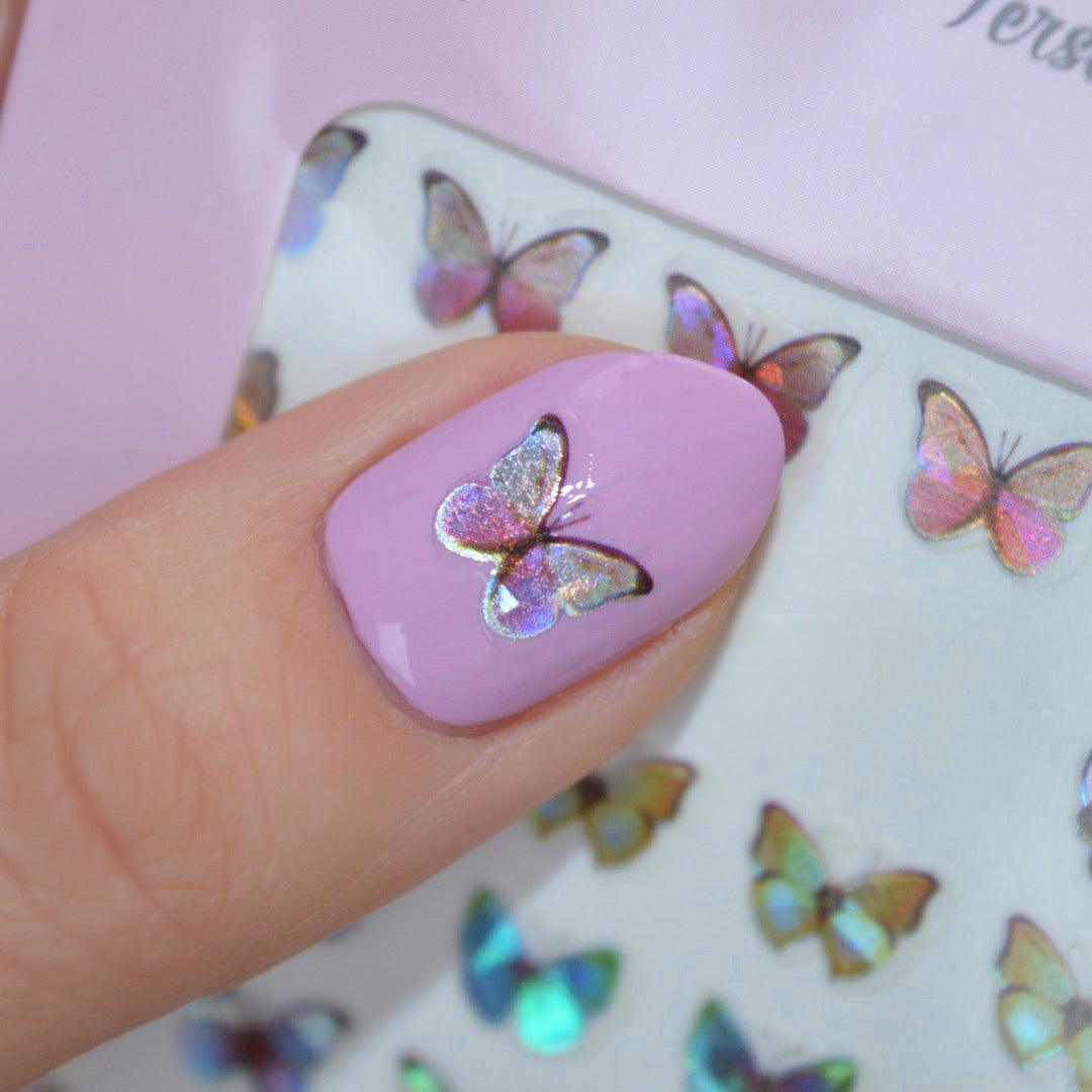Butterfly Rainbow PLAY Nail Art Sticker
