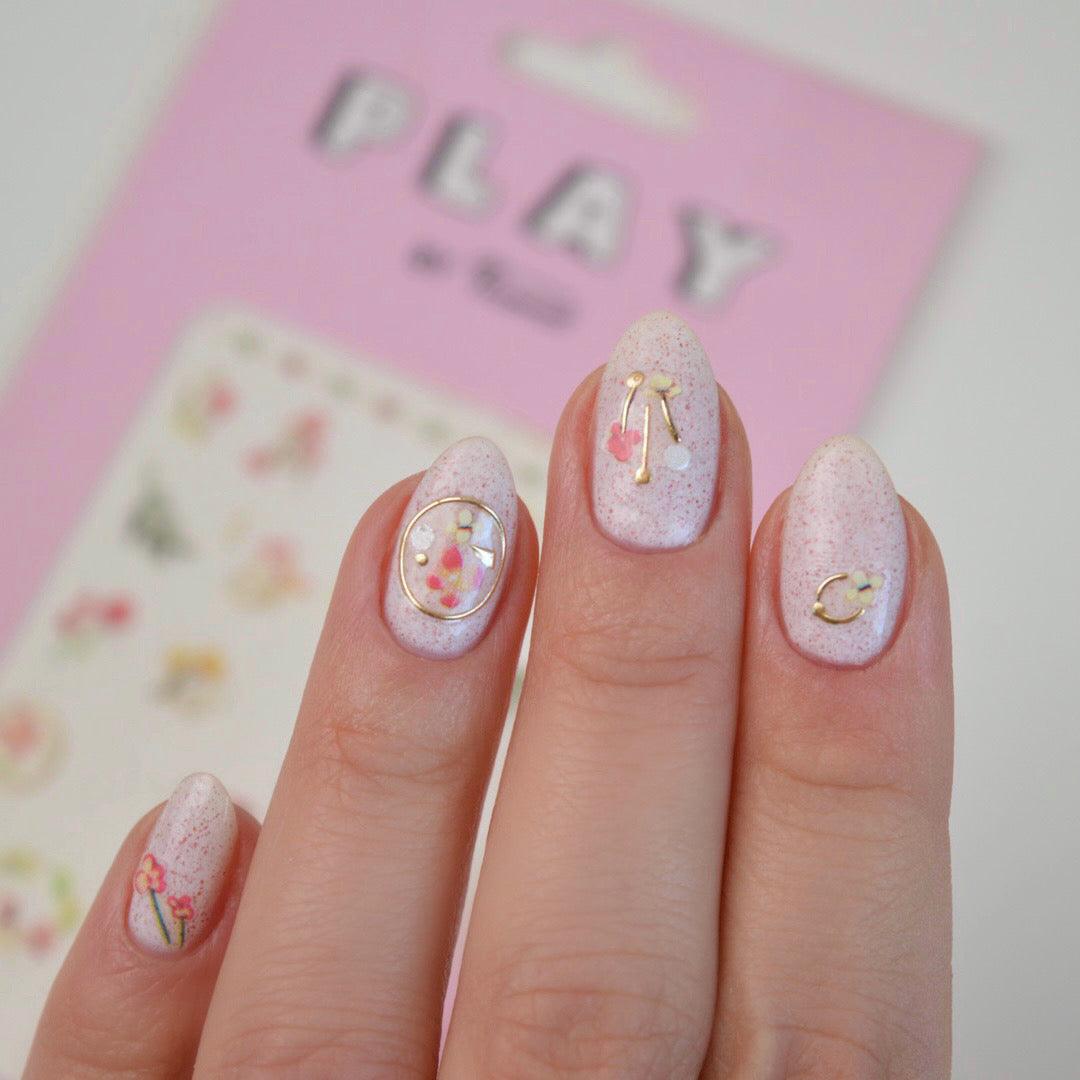 Flowers PLAY Nail Art Sticker