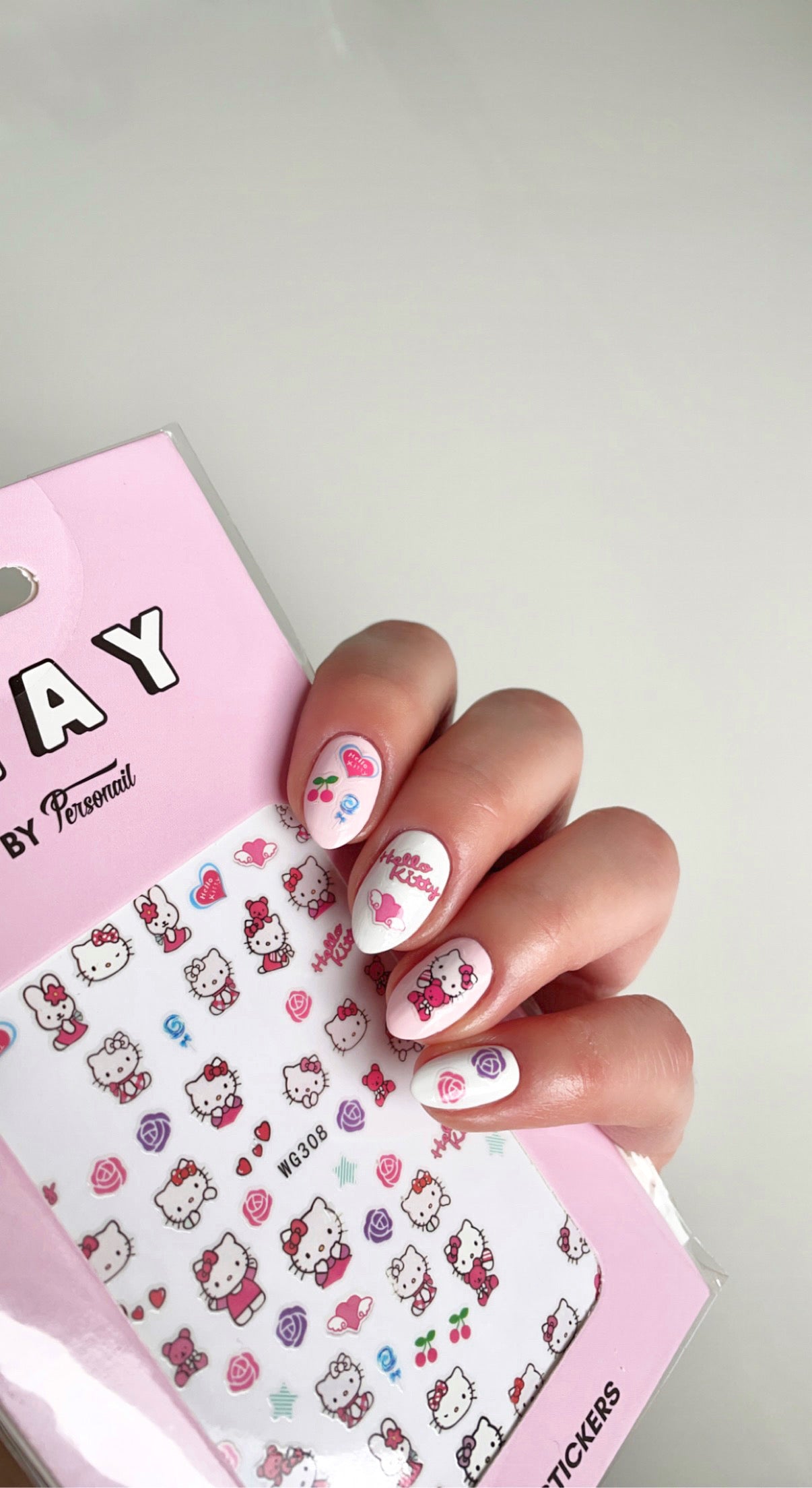  Hello Kitty Nail Art Sticker(P) - 5 Pack Mixed Design : Beauty  & Personal Care