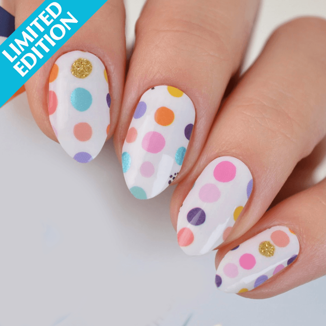 [COLLAB] I Rock a lot of polkadot  Whimsy Kaleidoscope Nail Polish Wraps