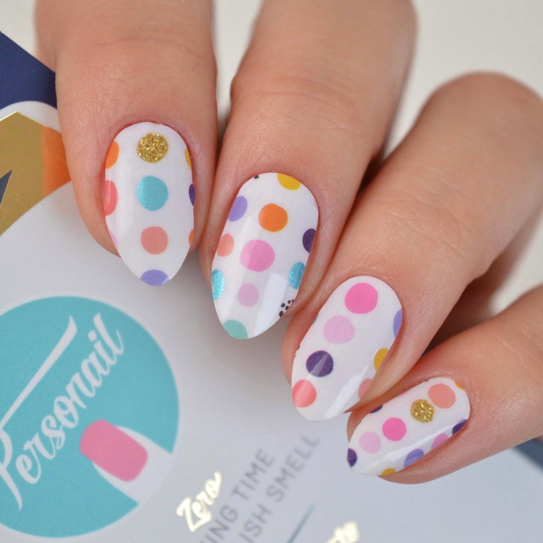 [COLLAB] I Rock a lot of polkadot  Whimsy Kaleidoscope Nail Polish Wraps