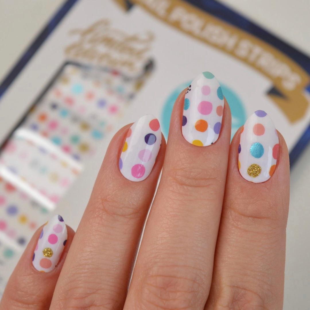 [COLLAB] I Rock a lot of polkadot  Whimsy Kaleidoscope Nail Polish Wraps