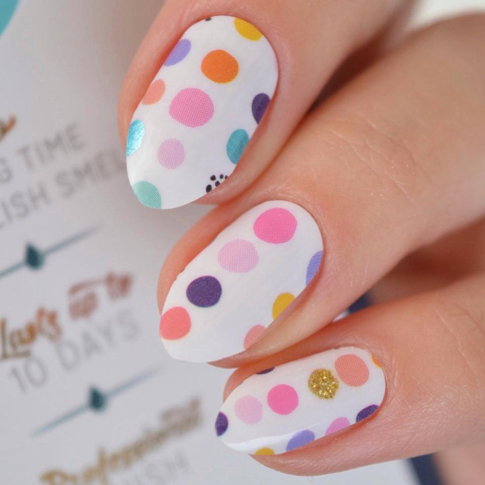 I Rock a lot of polkadot  Whimsy Kaleidoscope Nail Polish Wraps[COLLAB]