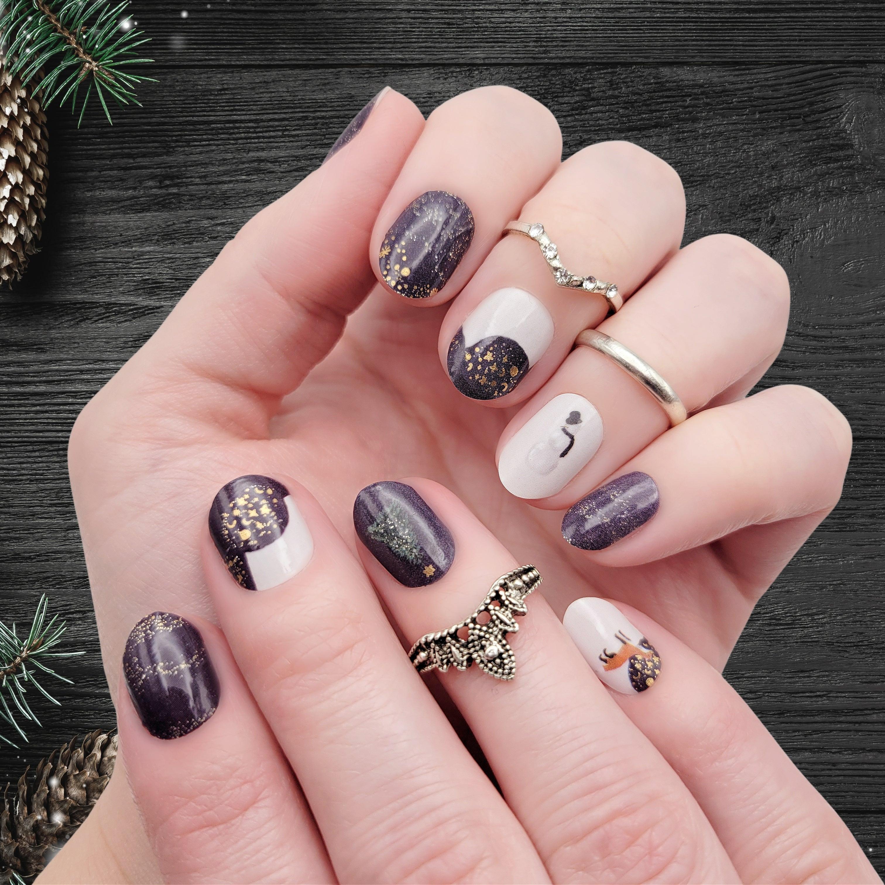 Midnight Magic Christmas Nail Polish Wraps [COLLAB]