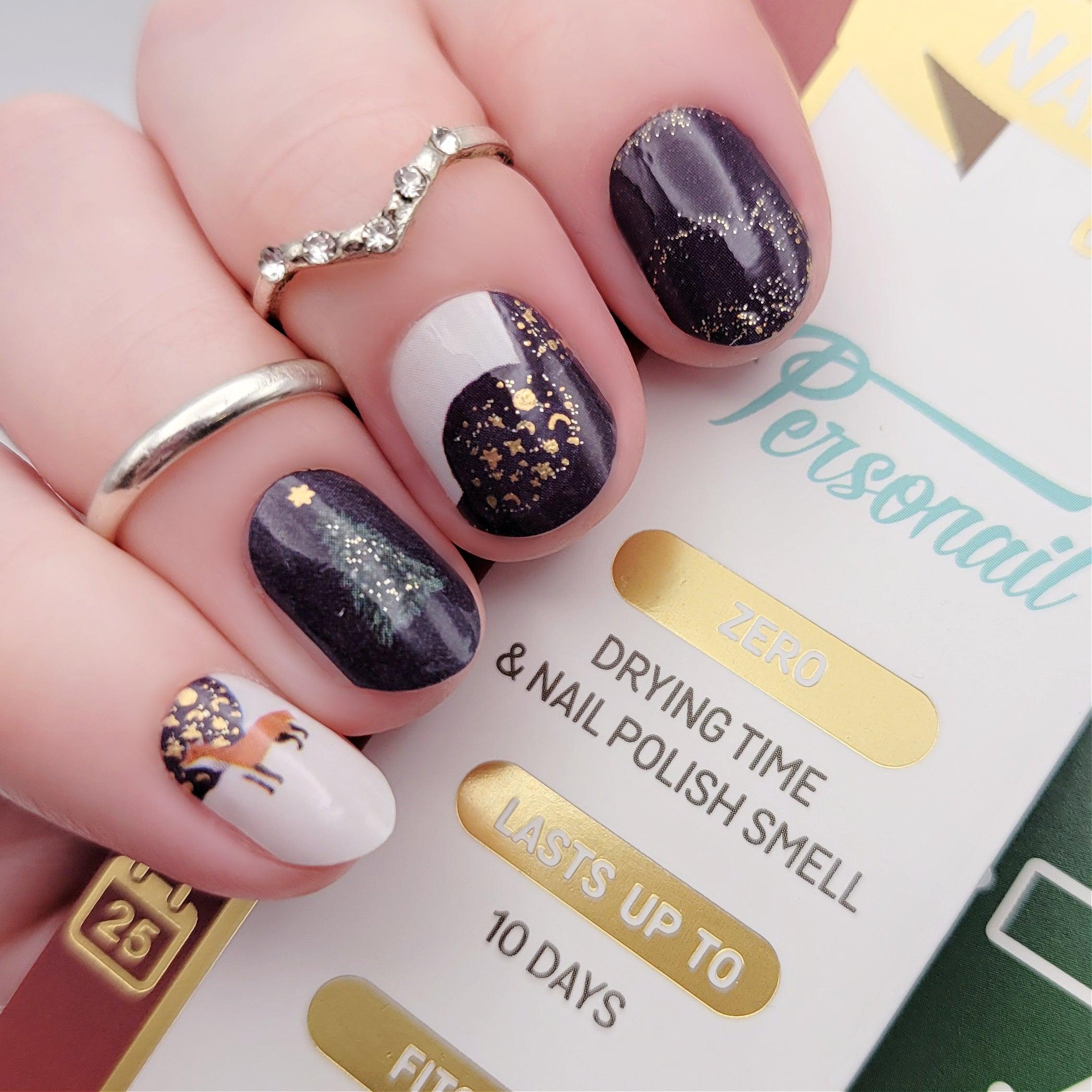 Midnight Magic Christmas Nail Polish Wraps [COLLAB]