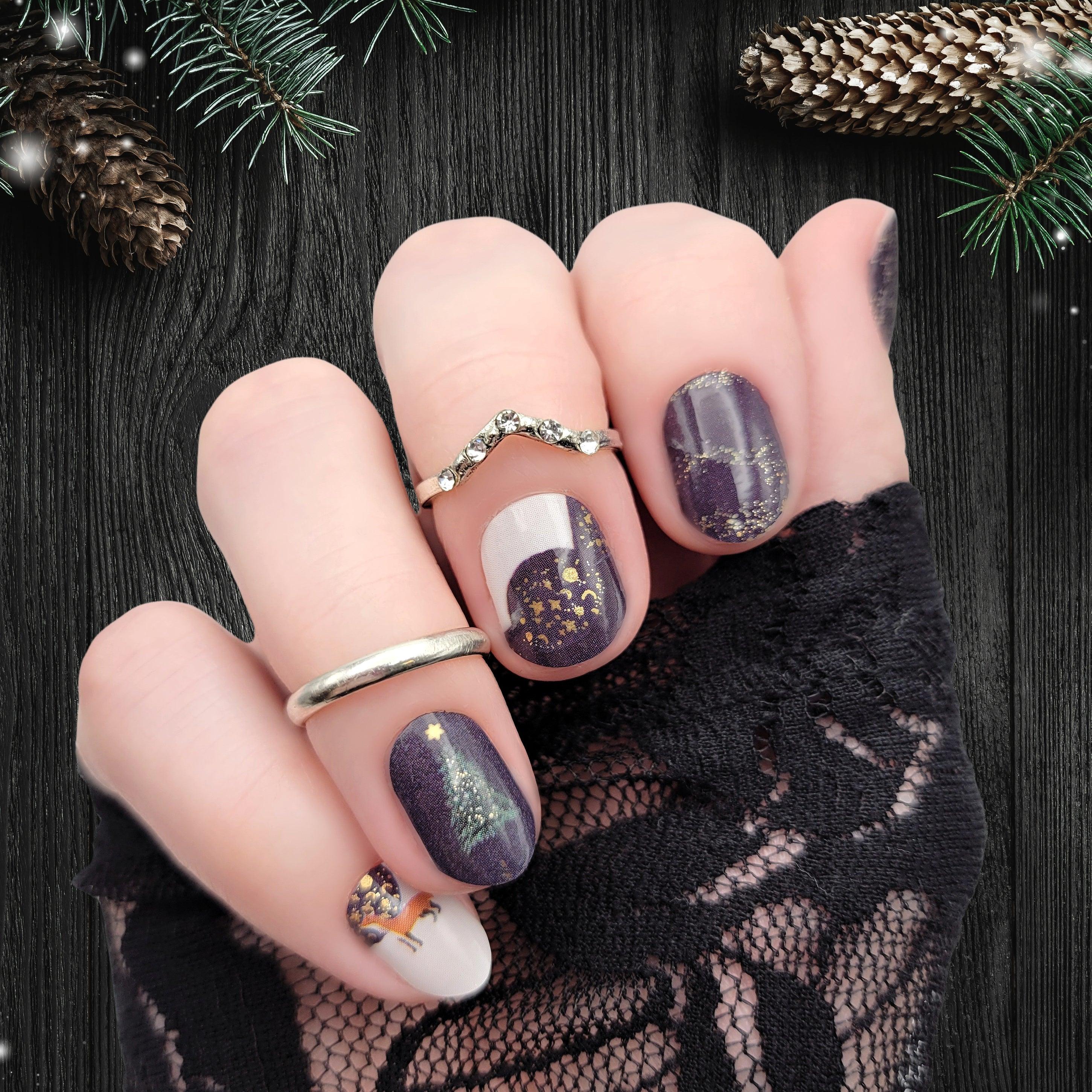 Midnight Magic Christmas Nail Polish Wraps [COLLAB]