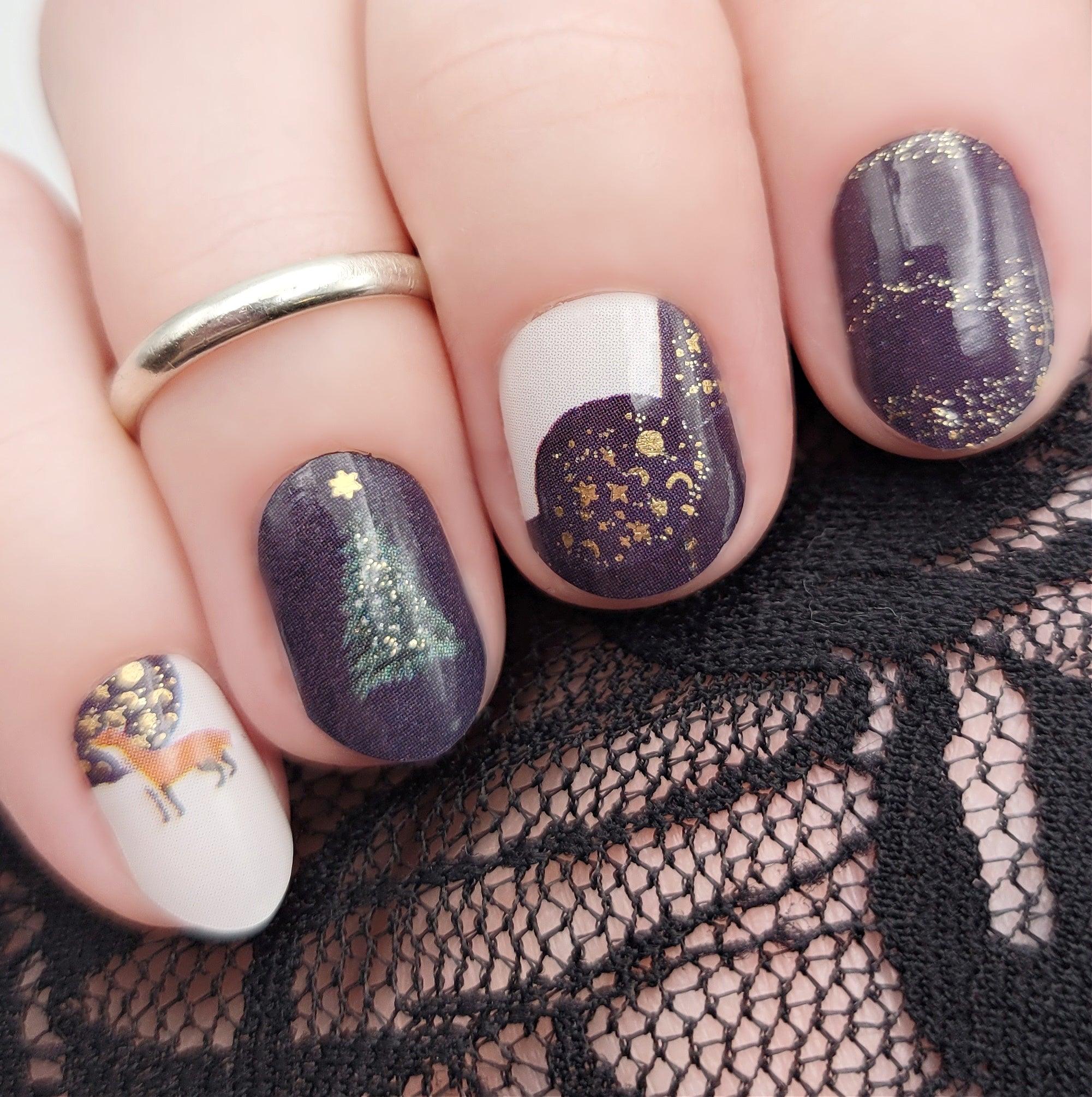 Midnight Magic Christmas Nail Polish Wraps [COLLAB]