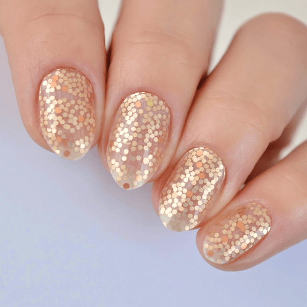 Slay| Chunky Gold Sequin Nail Polish Wrap