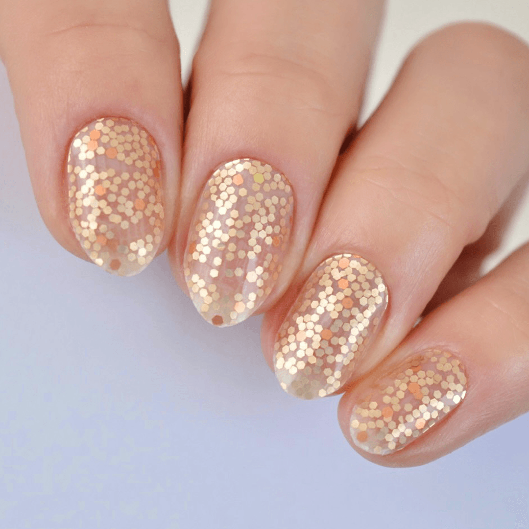 Slay (NO PACKAGING) | Chunky Gold Sequin Nail Polish Wrap